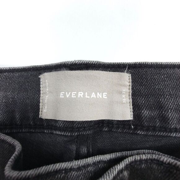 EVERLANE Premium 11 oz Japanese Denim Skinny Fit Jean Washed Black Mens 36 x 34 - Picture 2 of 7